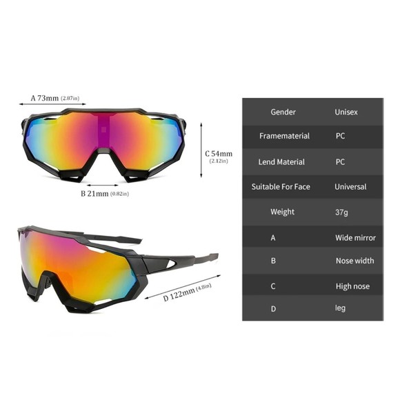 Outdoor Cycling Sunglasses UV Protection Windproof Glasses Polarized Lens Men - Picture 8 of 9